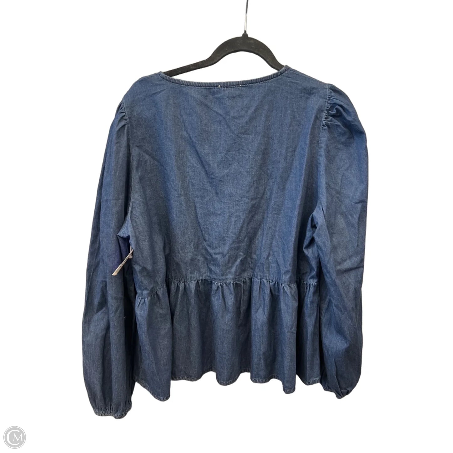 Top Long Sleeve By Anniewear In Blue, Size: 1x