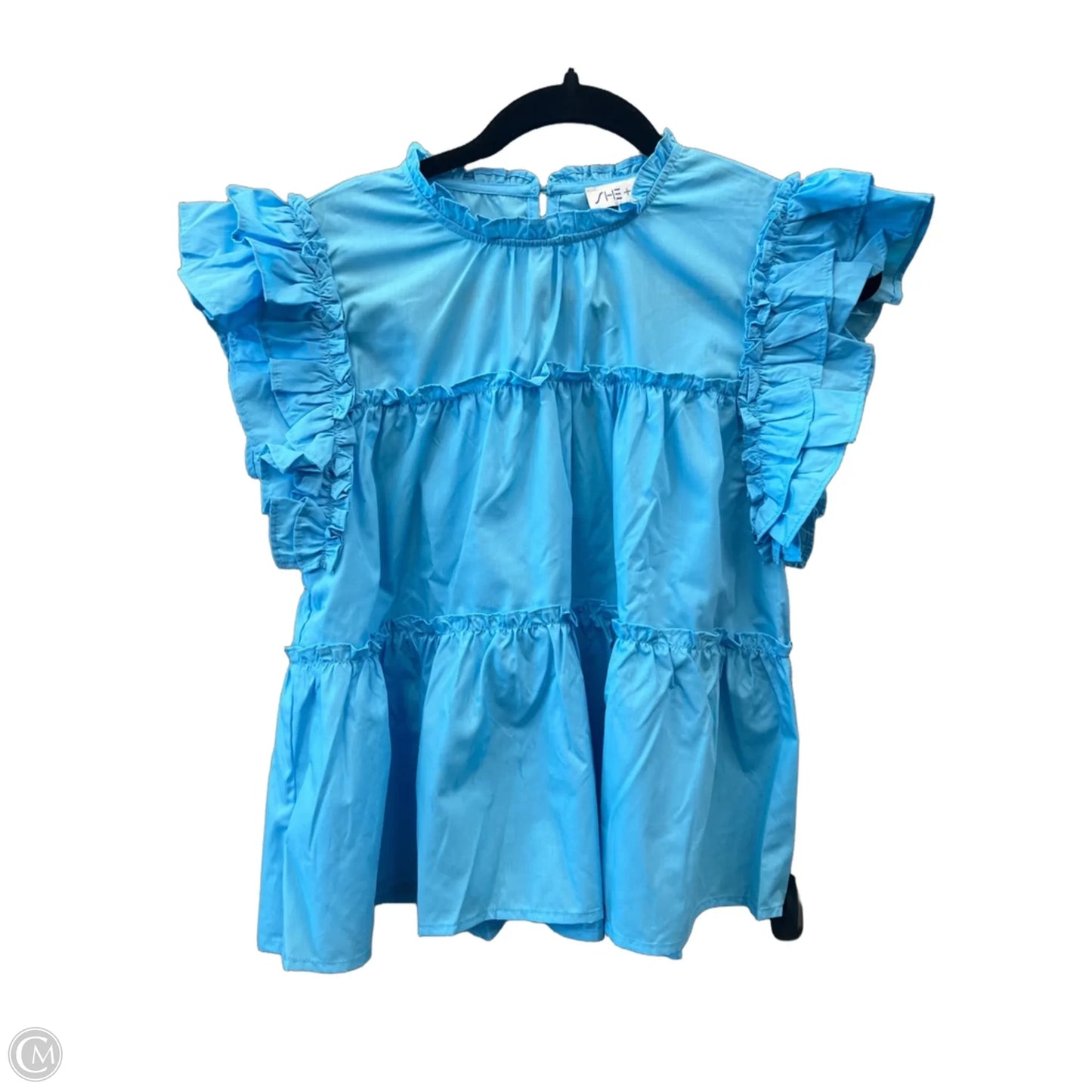 Top Short Sleeve By She + Sky In Blue, Size: S