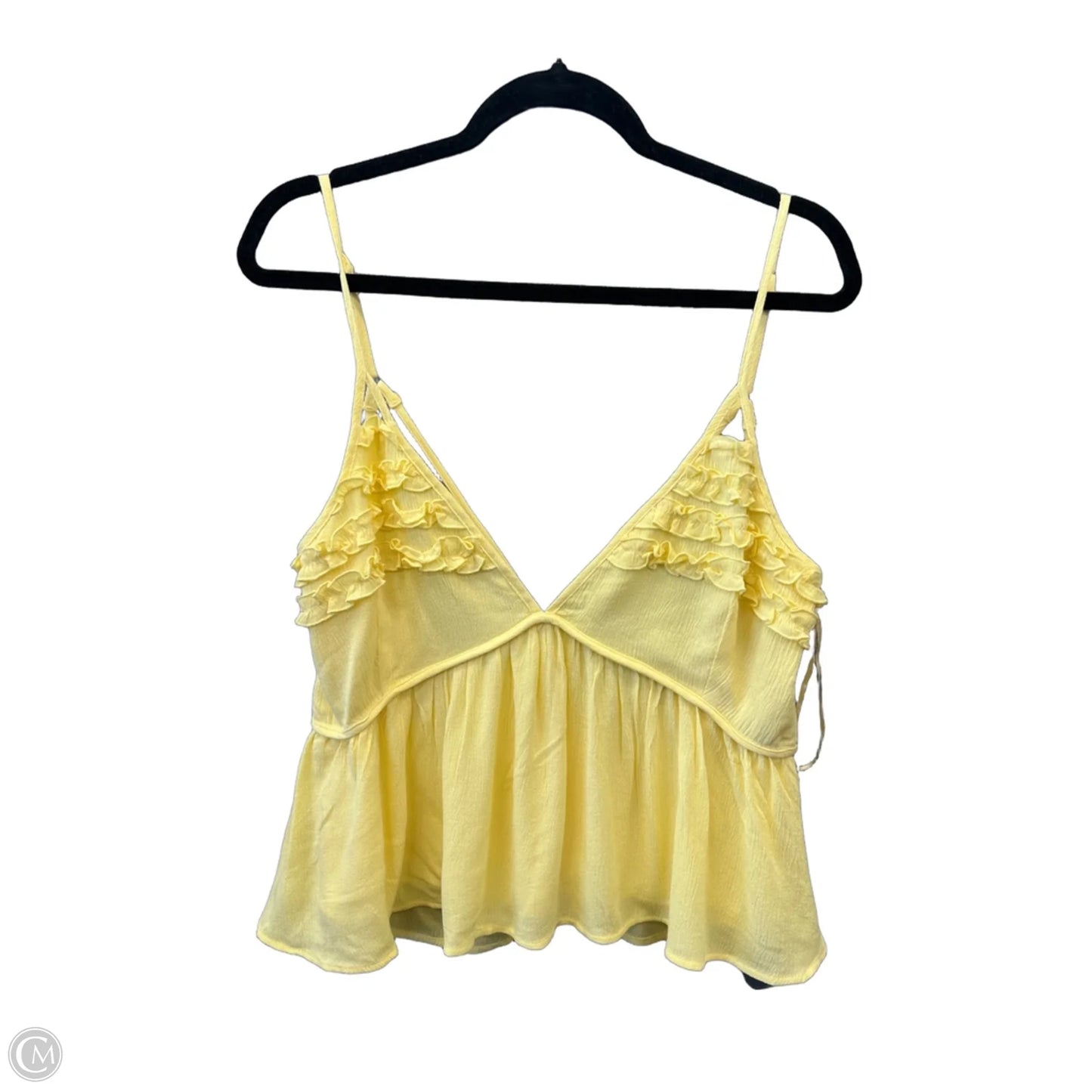 Top Sleeveless By Papermoon In Yellow, Size: L
