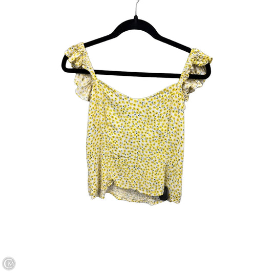 Top Sleeveless By H&m In Yellow, Size: M