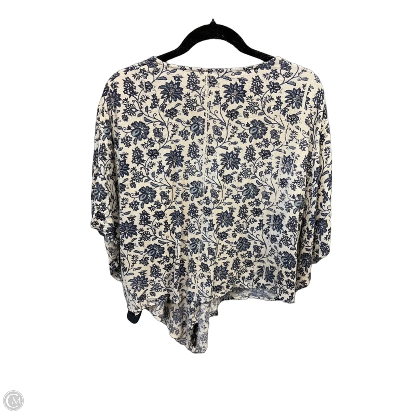 Top 3/4 Sleeve By Clothes Mentor In Blue, Size: L