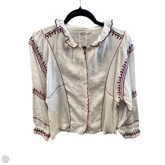 Top Long Sleeve Designer By Isabel Marant In White, Size: L