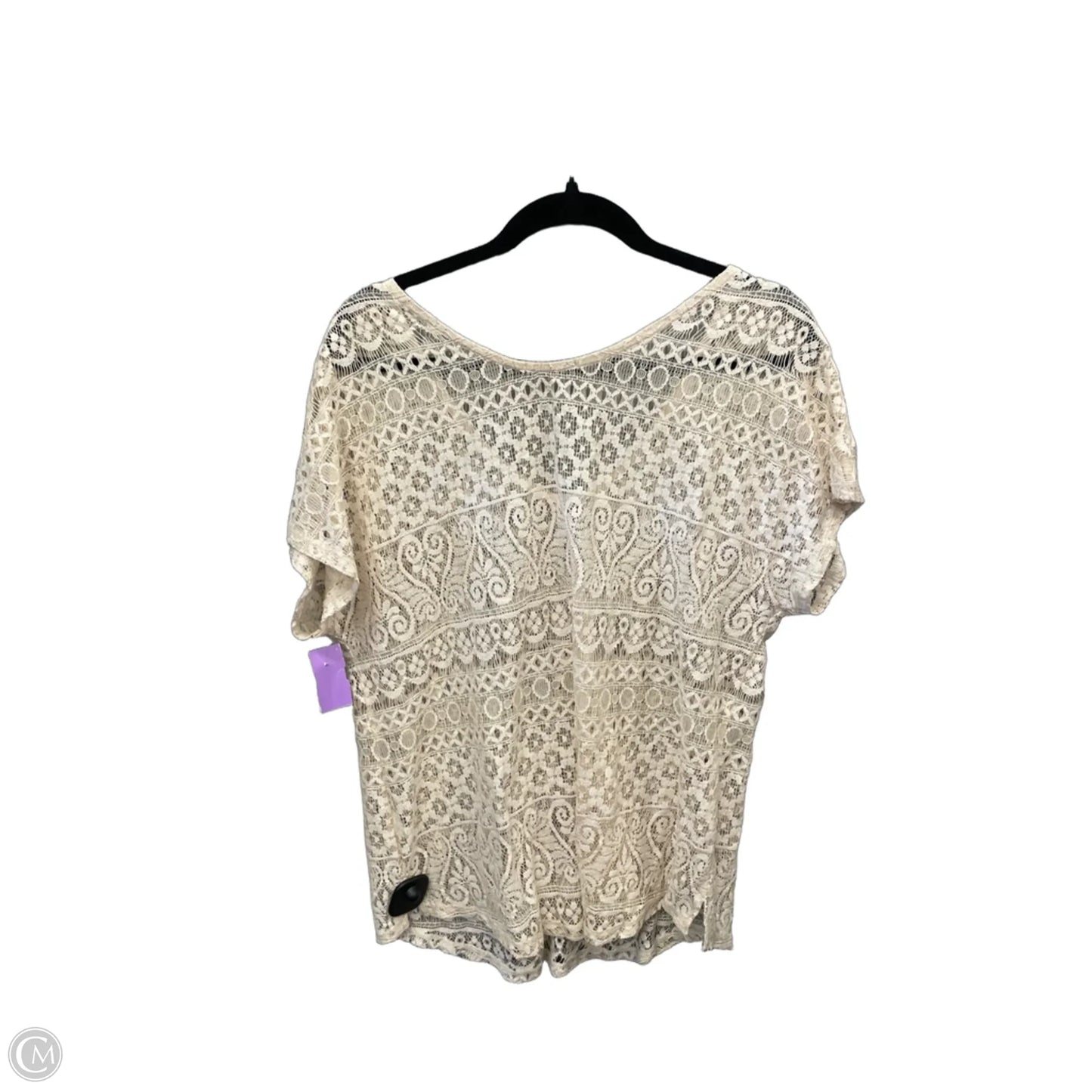 Top Short Sleeve By Maurices In Tan, Size: Xl