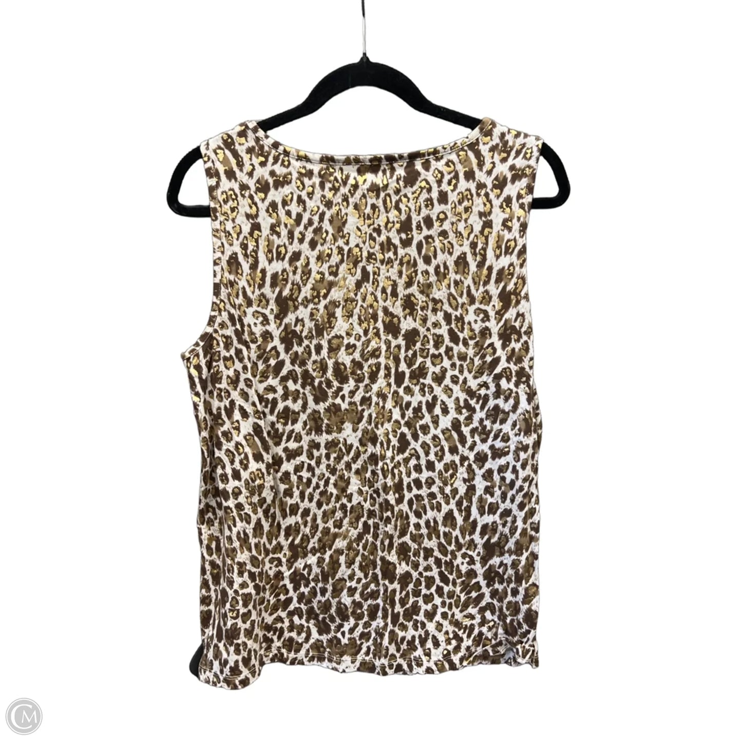Top Sleeveless By St Johns Bay In Animal Print, Size: Xlp