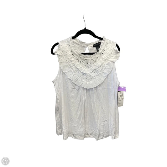 Top Sleeveless By Clothes Mentor In White, Size: 1x