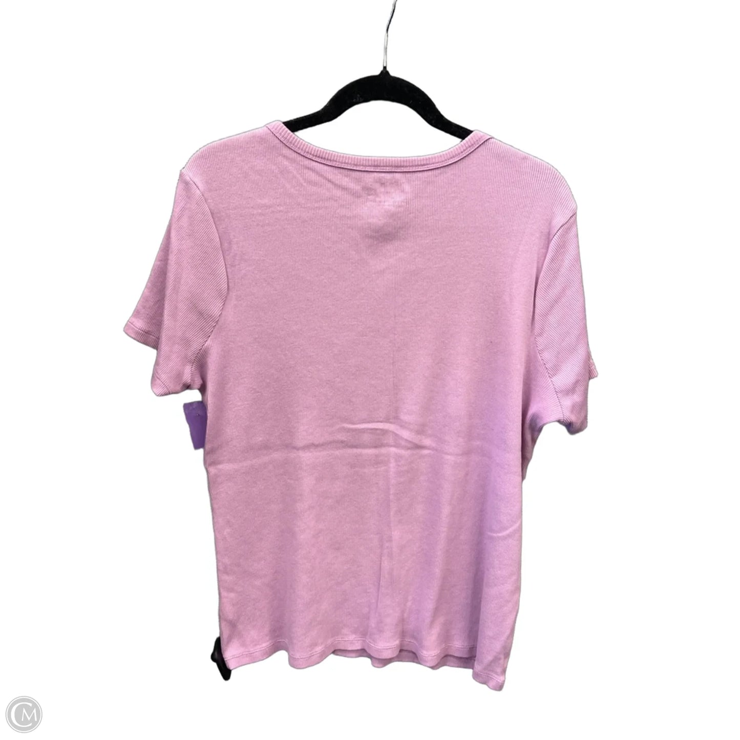 Top Short Sleeve Basic By Time And Tru In Pink, Size: Xxl