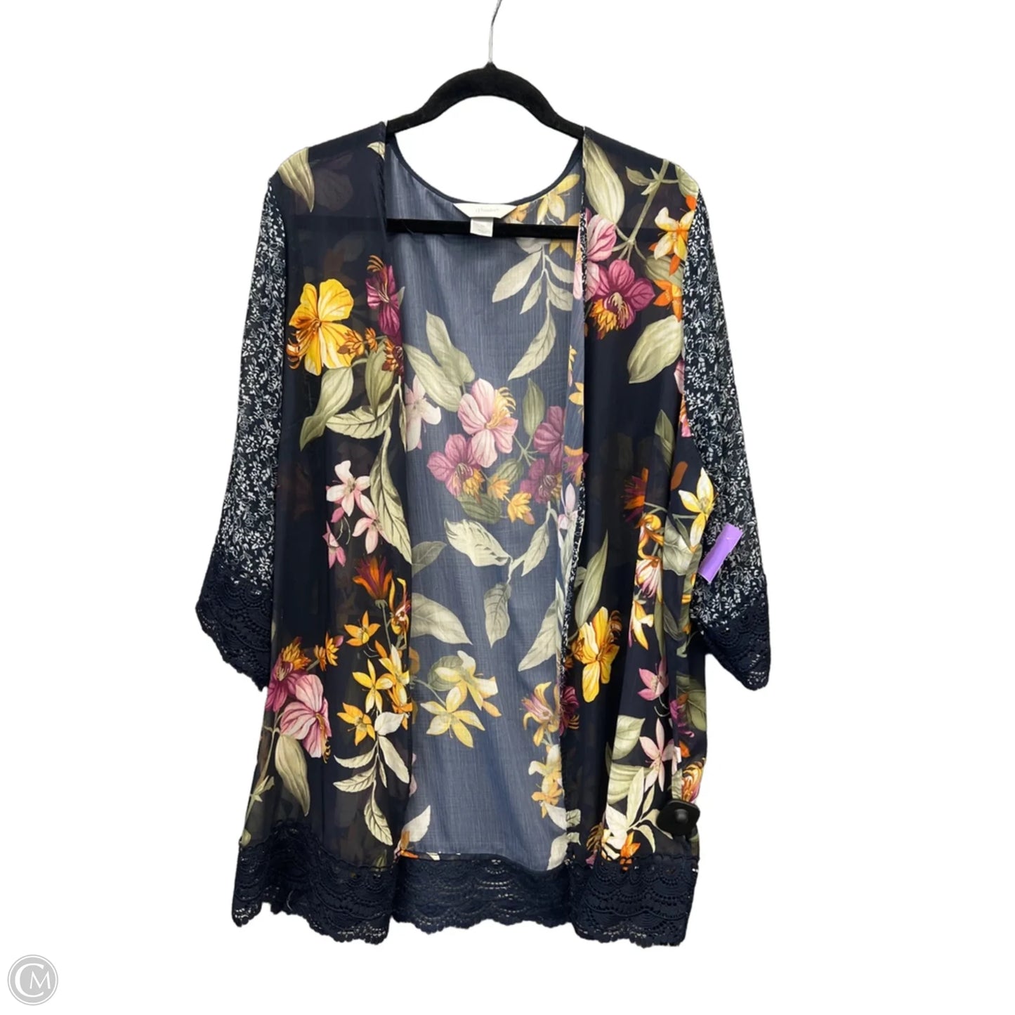 Kimono By Cj Banks In Blue, Size: 1x