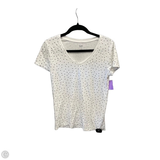 Top Short Sleeve By Gap In White, Size: S