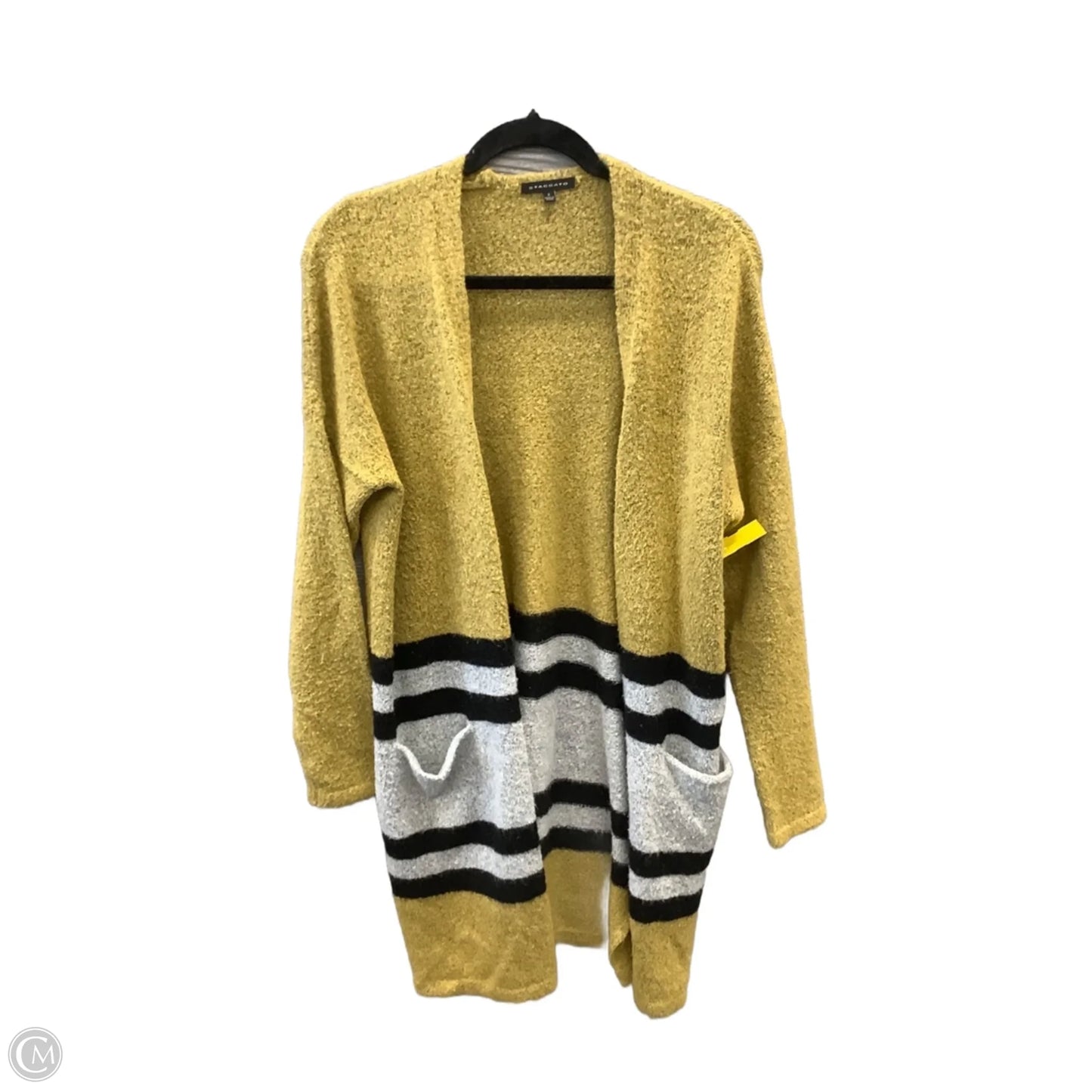 Sweater Cardigan By Staccato In Yellow, Size: S