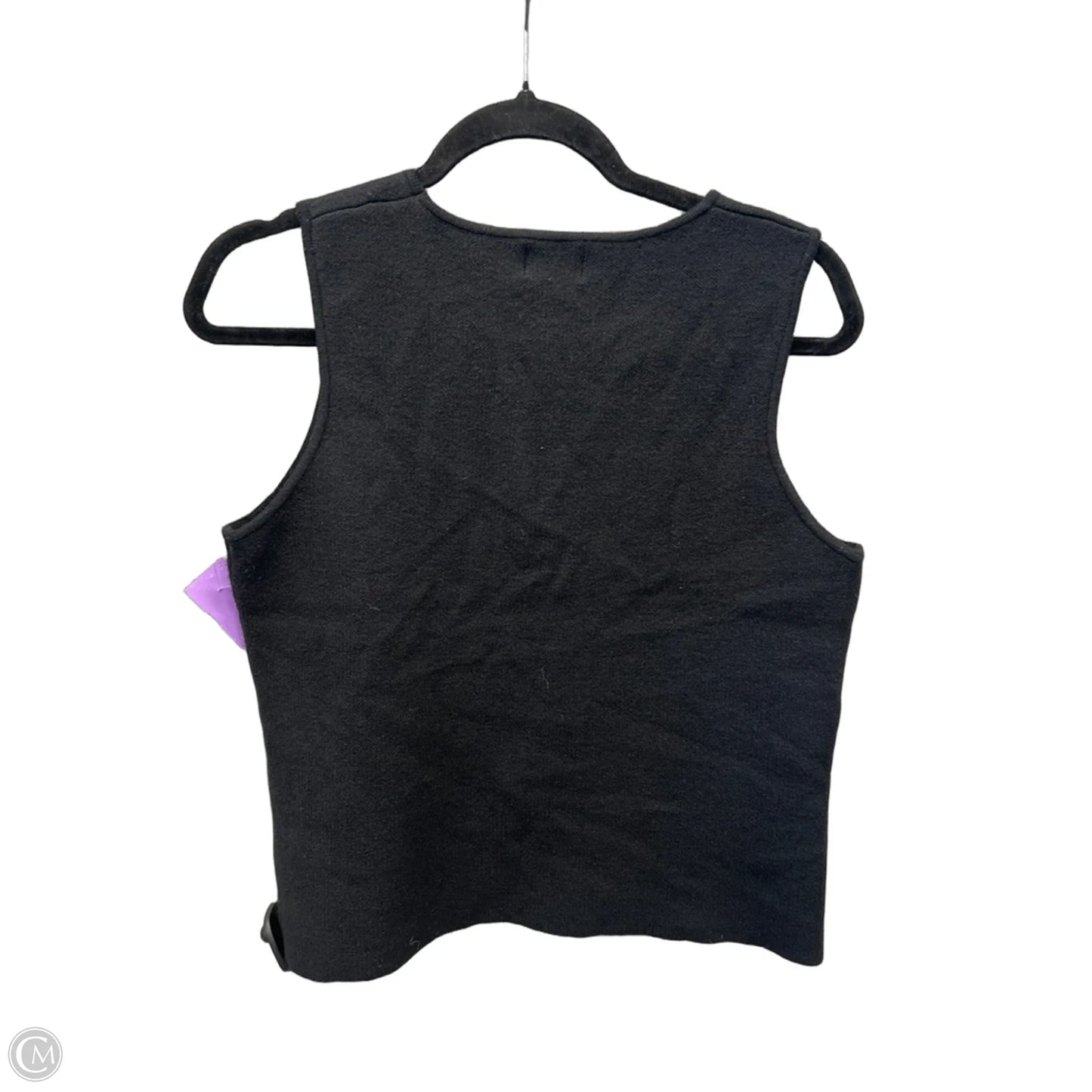 Vest Sweater By Clothes Mentor In Black, Size: L