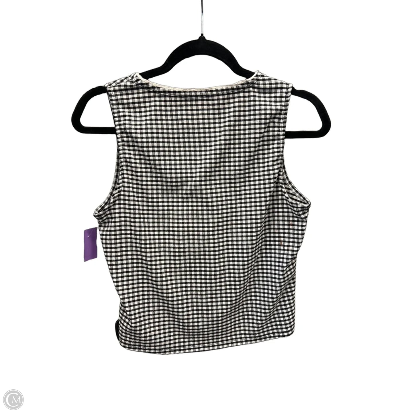 Top Sleeveless By Clothes Mentor In Plaid Pattern, Size: M