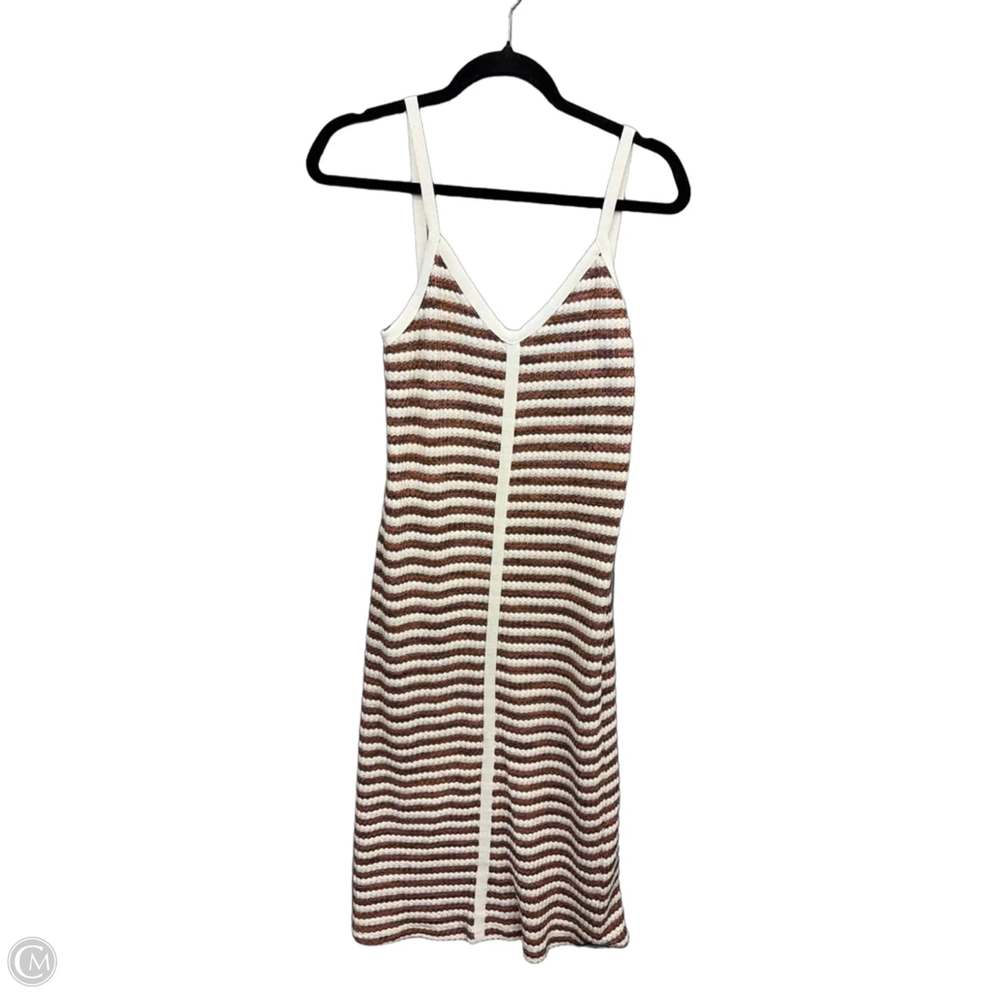 Dress Casual Midi By Mi Ami In Striped Pattern, Size: L