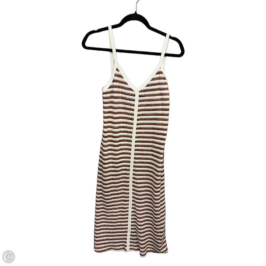 Dress Casual Midi By Mi Ami In Striped Pattern, Size: L