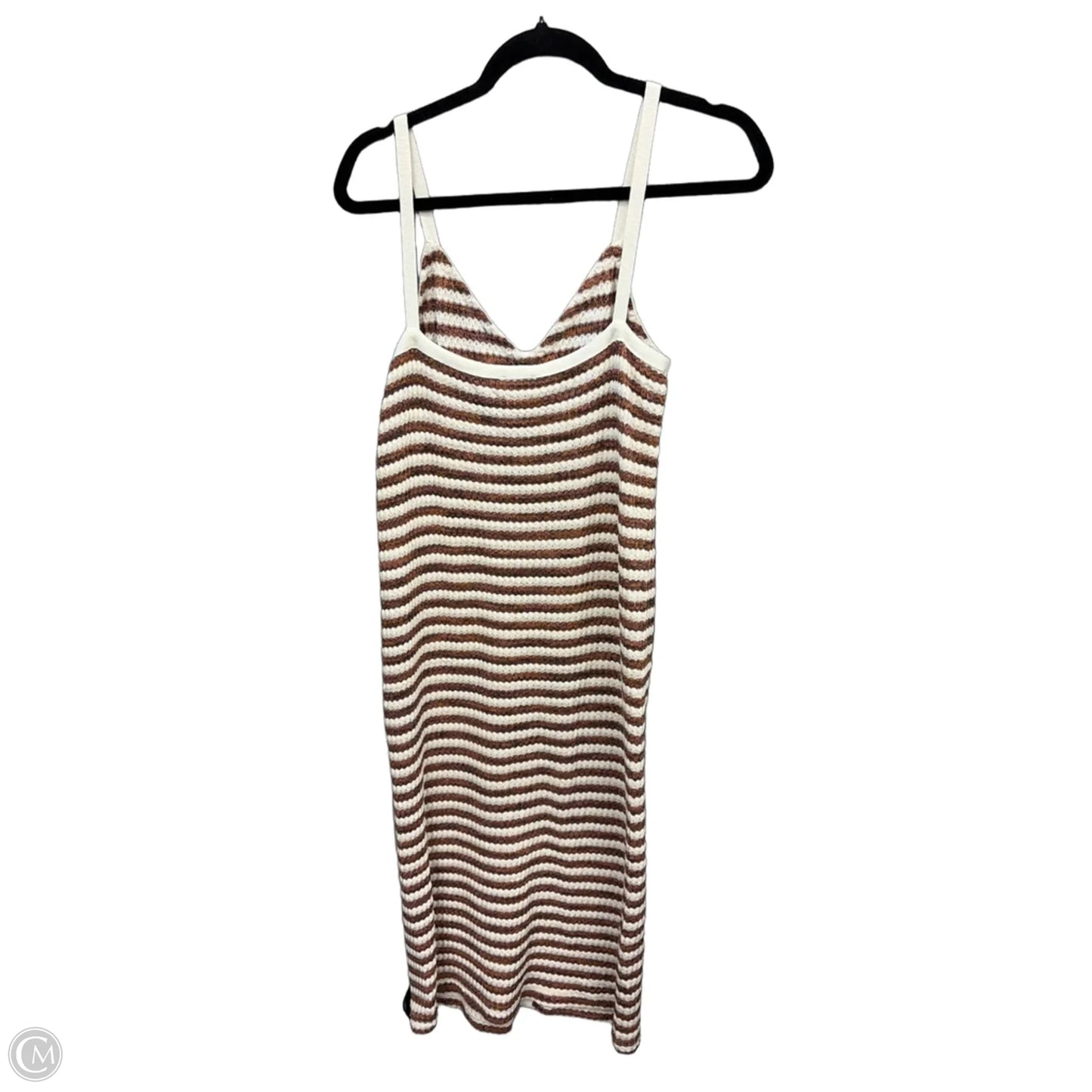 Dress Casual Midi By Mi Ami In Striped Pattern, Size: L