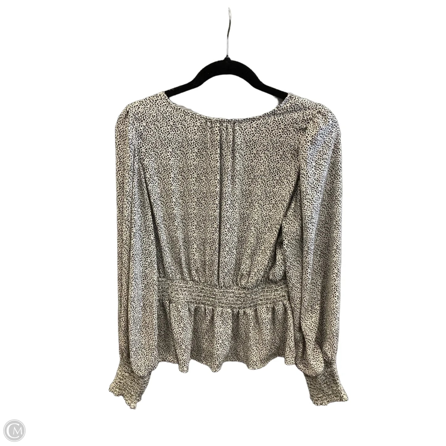 Blouse Long Sleeve By Sienna Sky In Black & White, Size: L