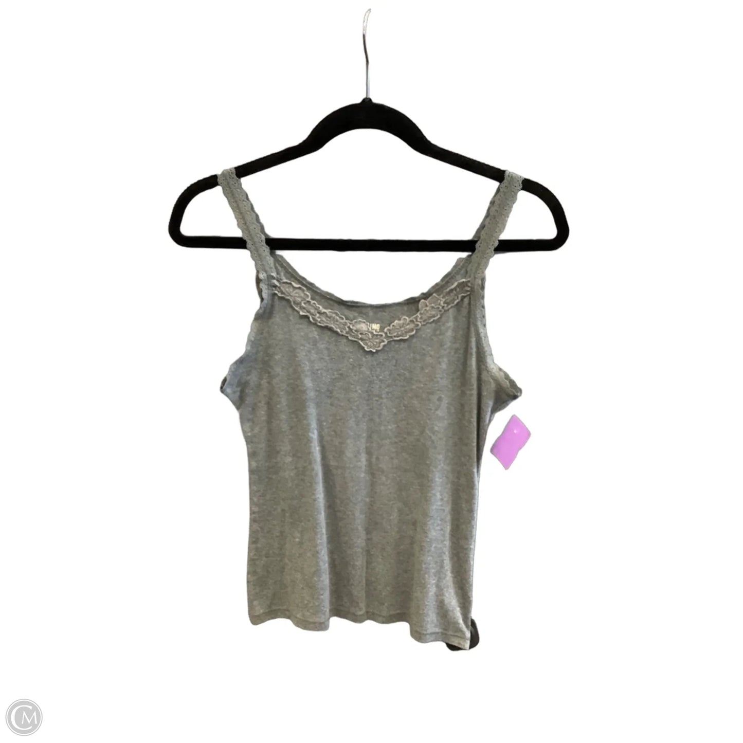 Top Sleeveless Basic By Mossimo In Grey, Size: L