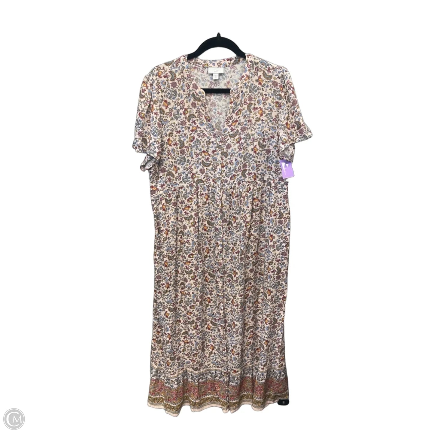 Dress Casual Maxi By J. Jill In Floral Print, Size: Mp