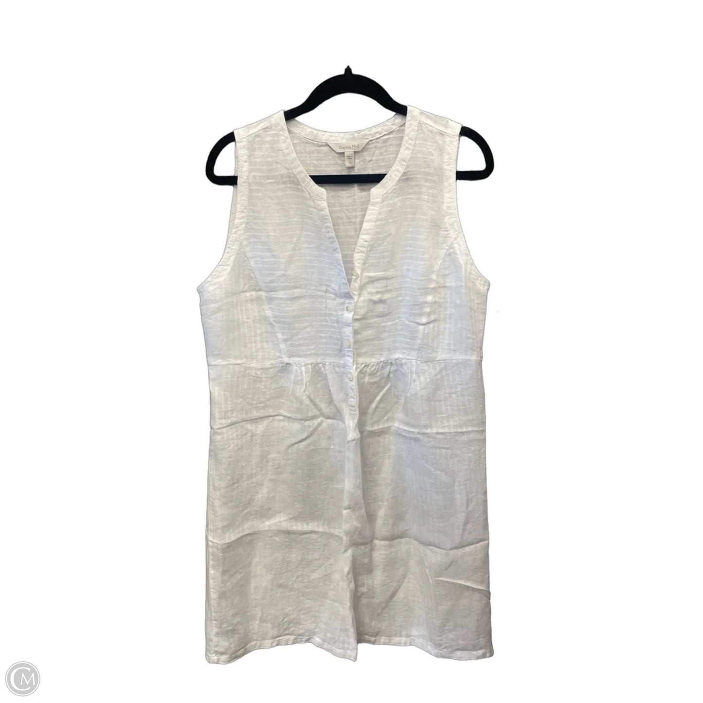 Dress Casual Midi By Garnet Hill In White, Size: M