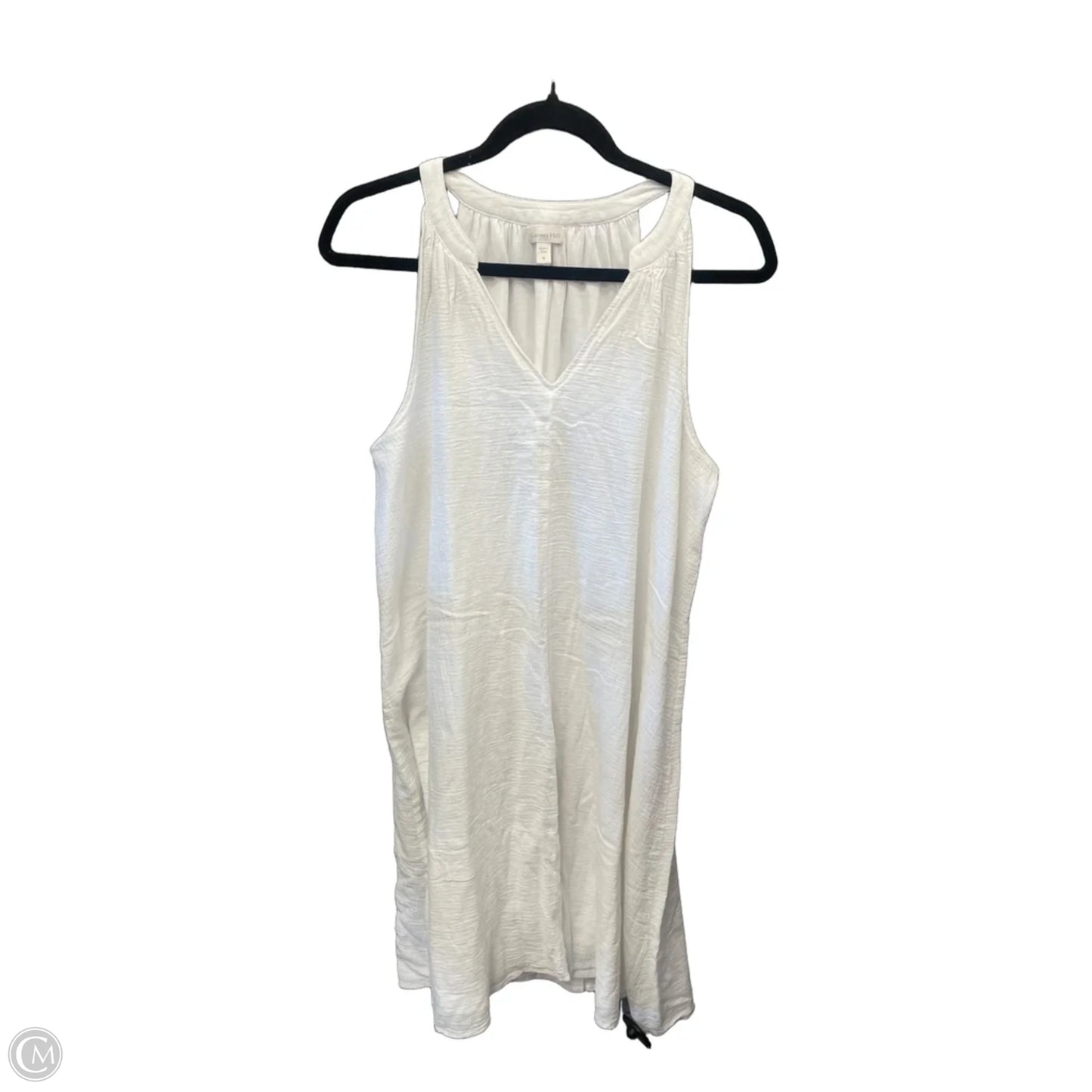 Dress Casual Midi By Garnet Hill In White, Size: M