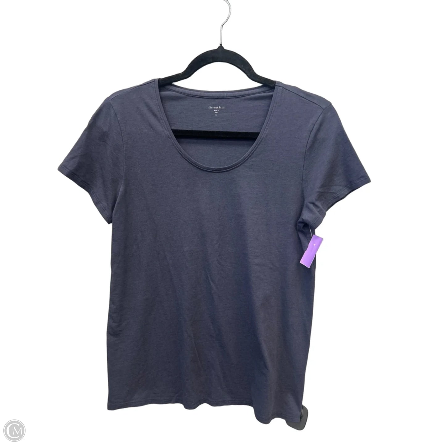 Top Short Sleeve Basic By Garnet Hill In Navy, Size: M