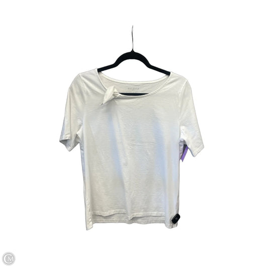 Top Short Sleeve By Talbots In White, Size: Lp