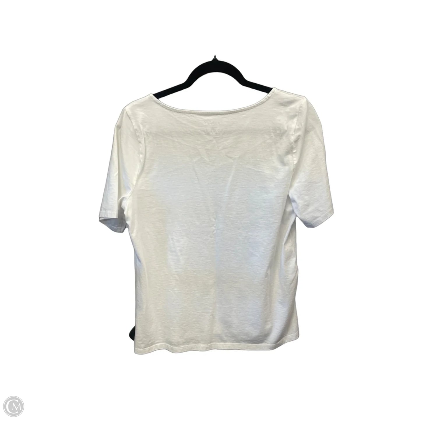 Top Short Sleeve By Talbots In White, Size: Lp
