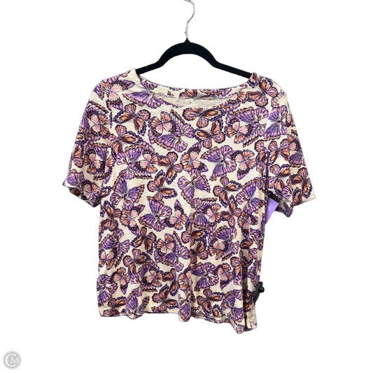 Top Short Sleeve By J. Jill In Purple, Size: Mp