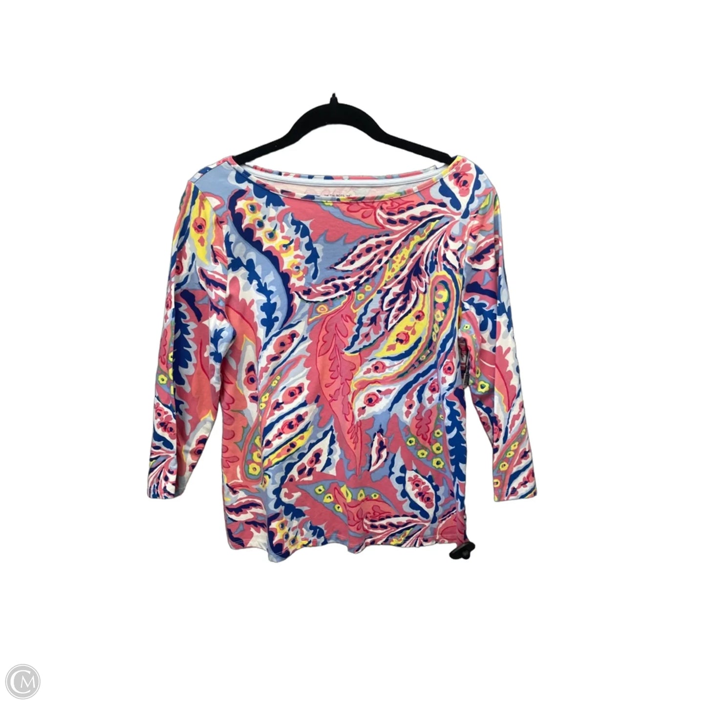Top 3/4 Sleeve By Talbots In Pink, Size: L