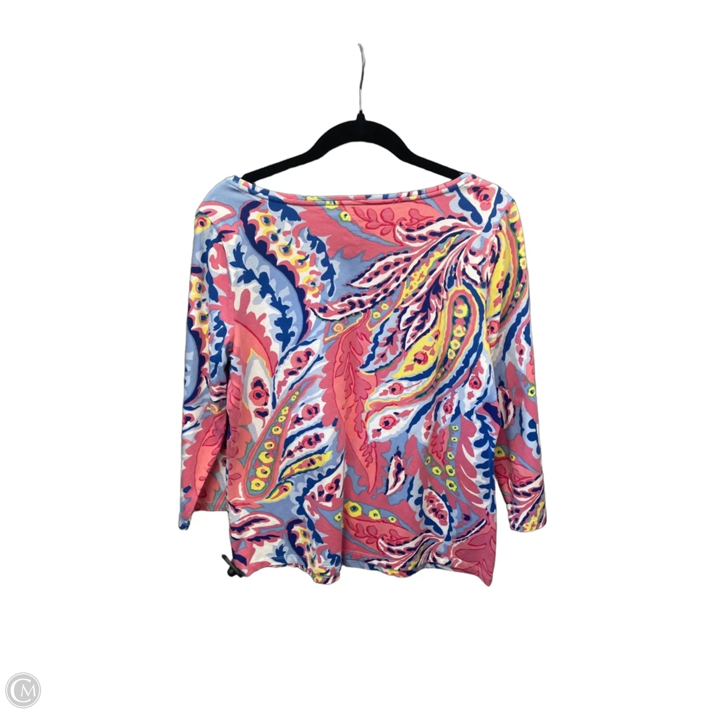 Top 3/4 Sleeve By Talbots In Pink, Size: L