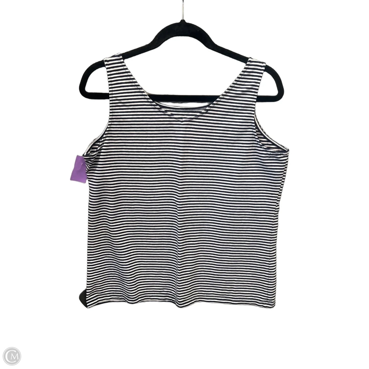 Top Sleeveless By Talbots In Striped Pattern, Size: Lp