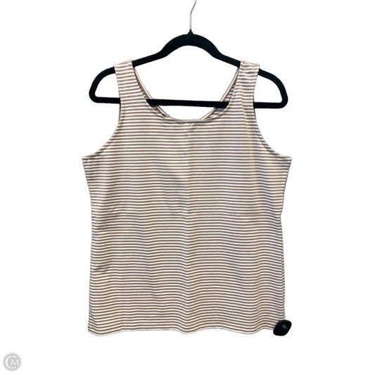 Top Sleeveless By Talbots In Striped Pattern, Size: Lp