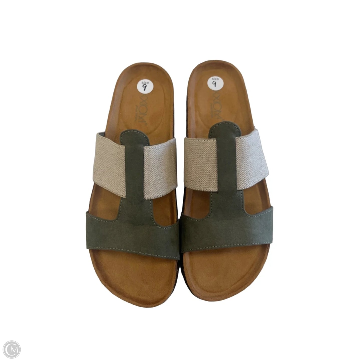 Sandals Flats By Clothes Mentor In Green, Size: 9
