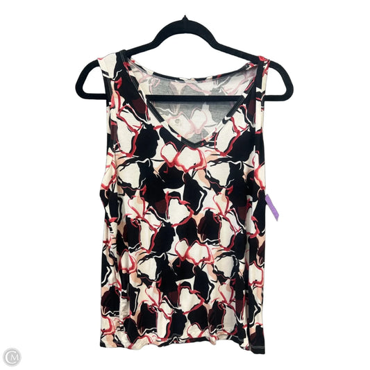 Top Sleeveless By Nine West In Multi-colored, Size: L