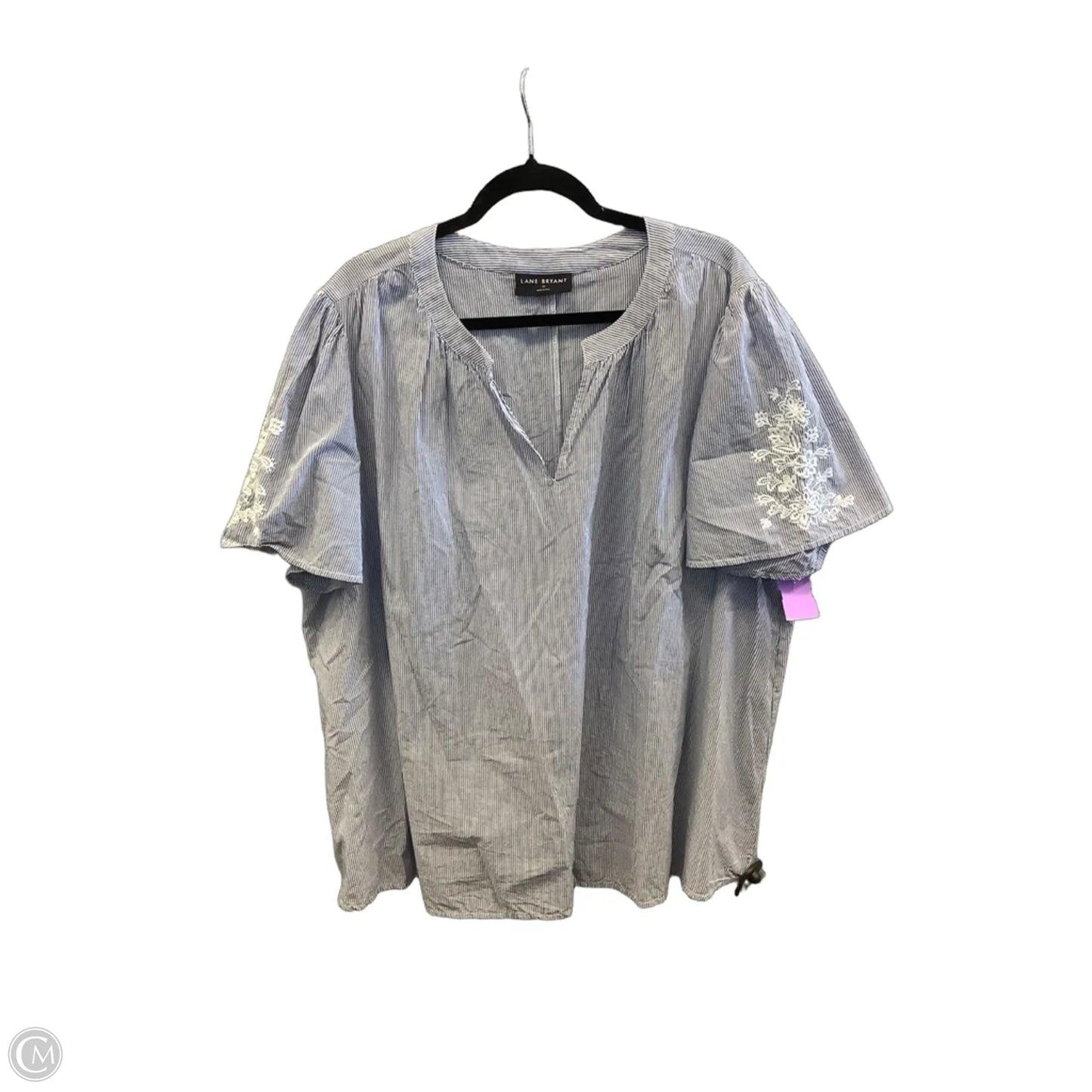 Top Short Sleeve By Lane Bryant In Striped Pattern, Size: 3x