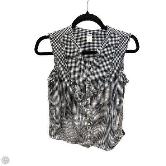 Top Sleeveless By Old Navy In Plaid Pattern, Size: Sp
