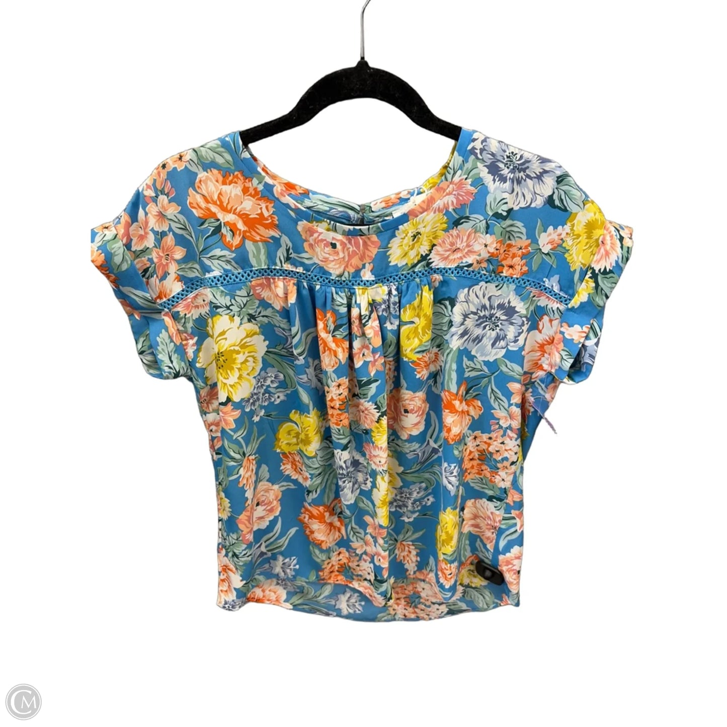 Top Short Sleeve By Workshop In Blue, Size: Sp