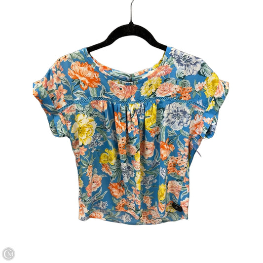 Top Short Sleeve By Workshop In Blue, Size: Sp
