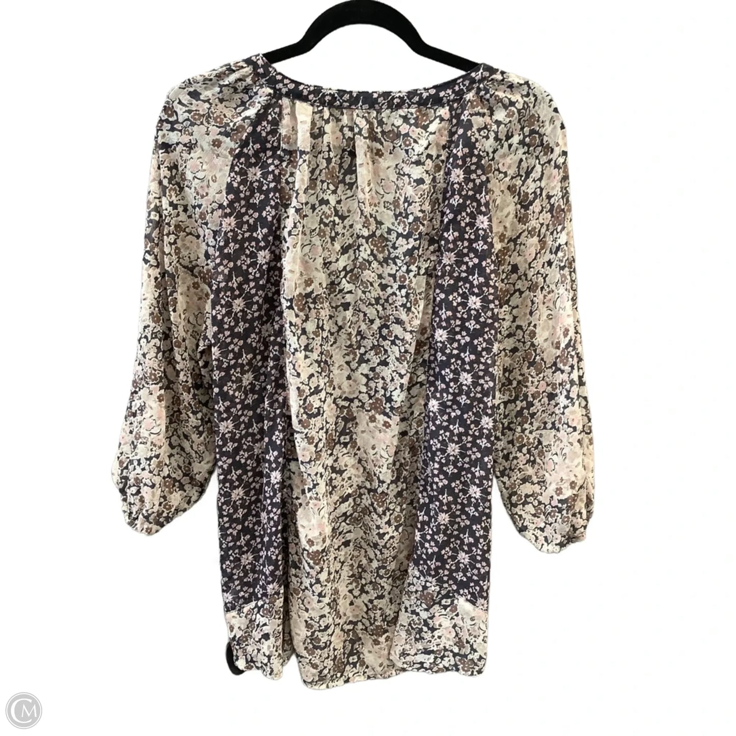 Top 3/4 Sleeve By Maurices In Floral Print, Size: 2x