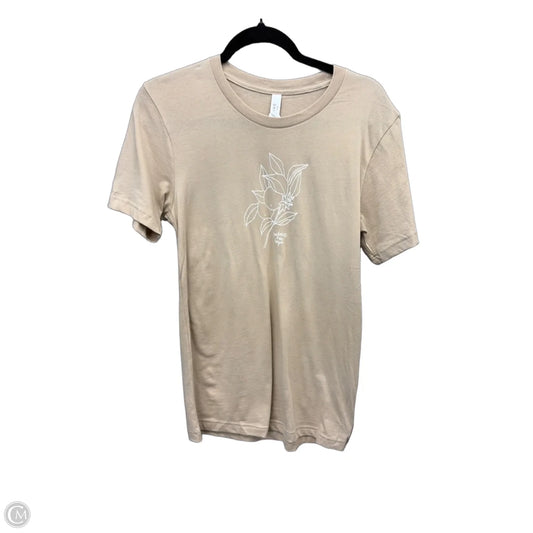 Top Short Sleeve By Canvas In Tan, Size: S