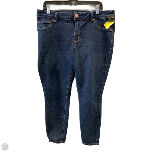 Jeans Skinny By Maurices In Blue Denim, Size: 18