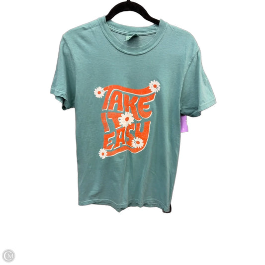 Top Short Sleeve By Comfort Colors In Green, Size: Sp