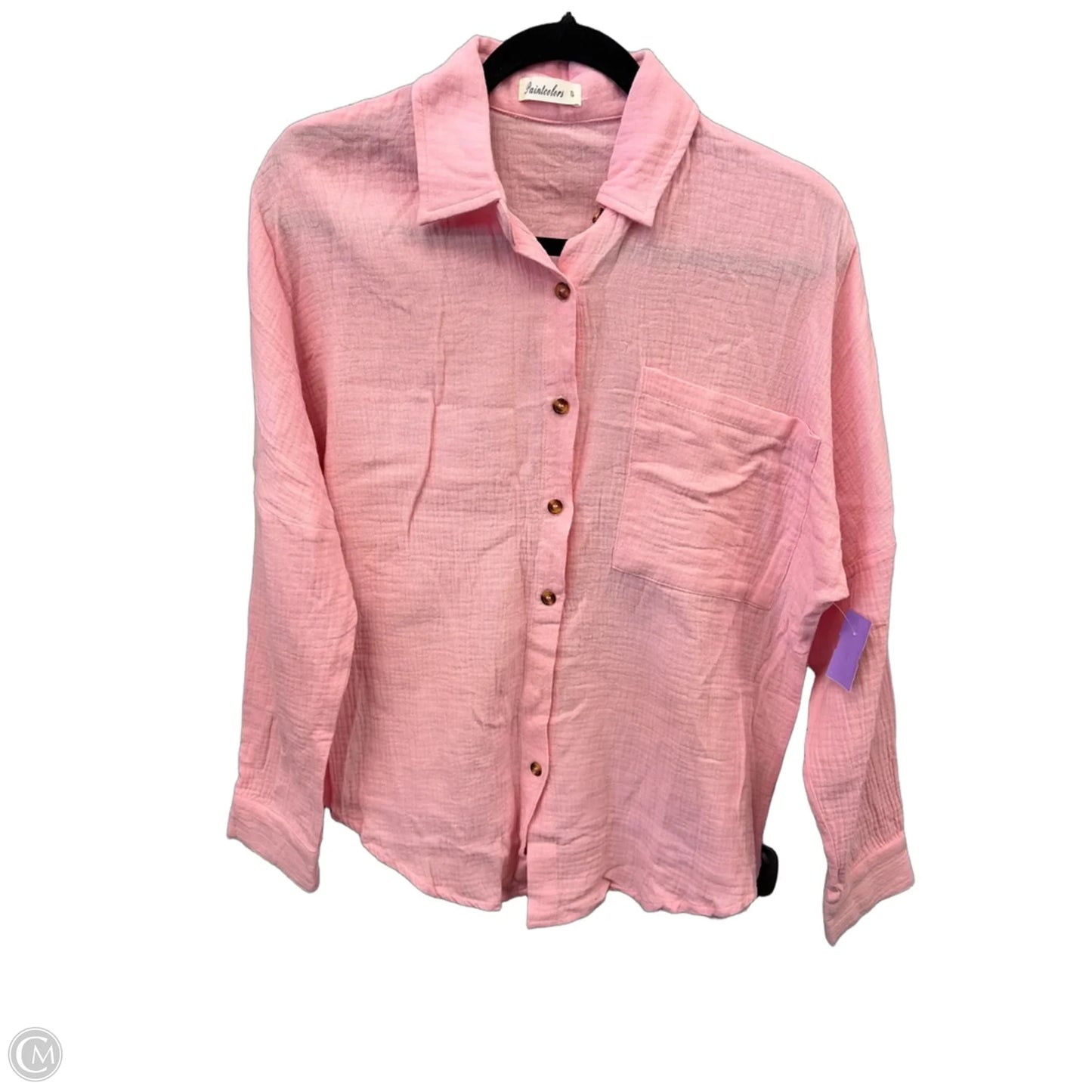 Top Long Sleeve By Clothes Mentor In Pink, Size: S