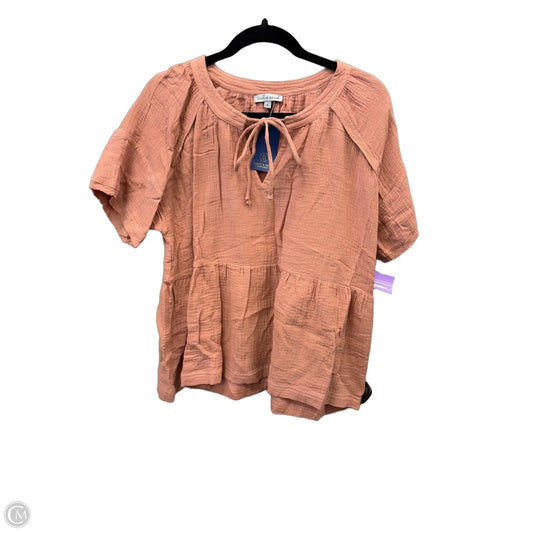 Top Short Sleeve By Wishlist In Pink, Size: S