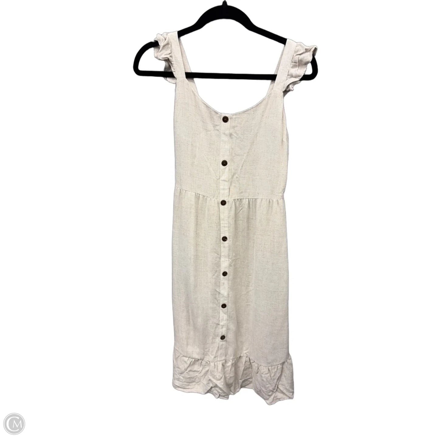 Dress Casual Midi By Monteau In Tan, Size: M