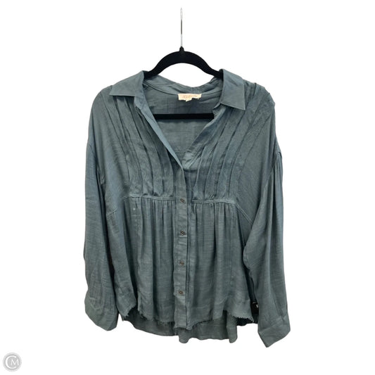 Top Long Sleeve By Listicle In Green, Size: S