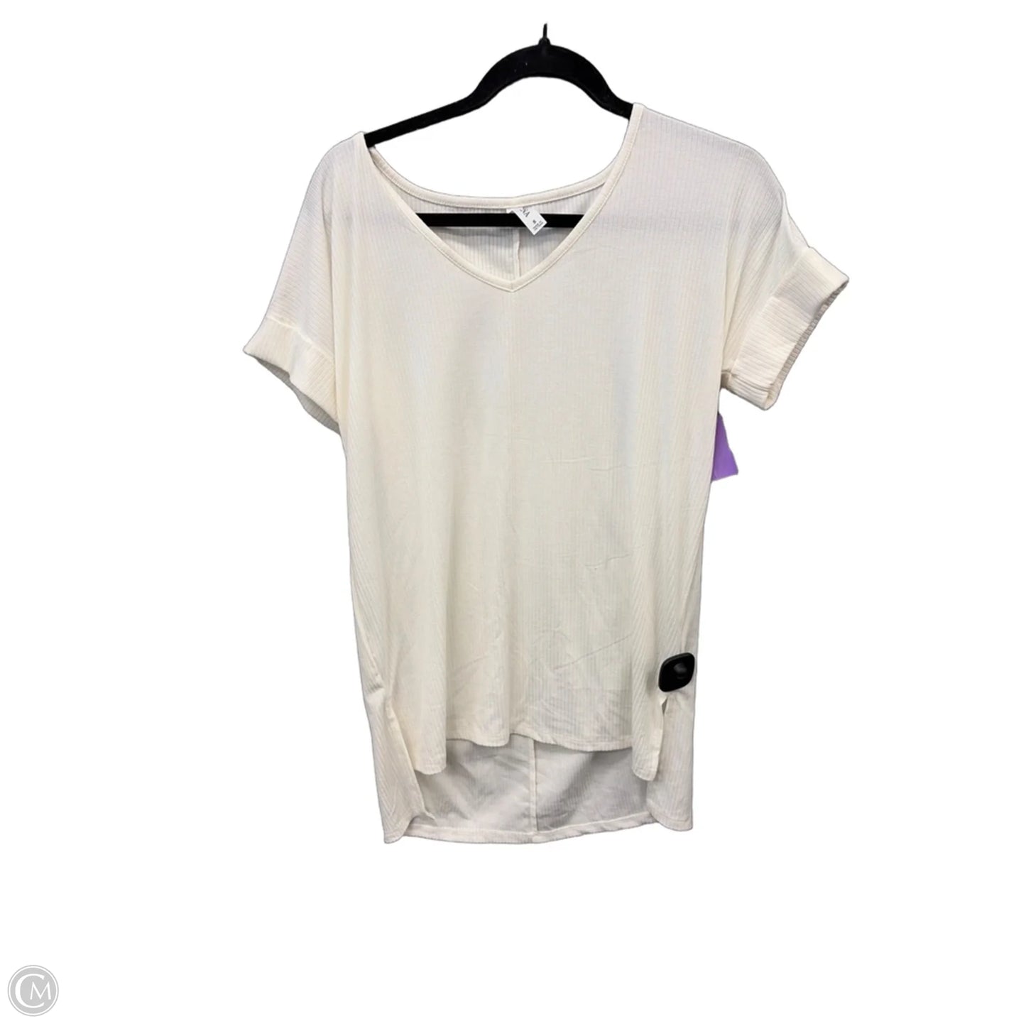 Tunic Short Sleeve By Zenana In White, Size: S
