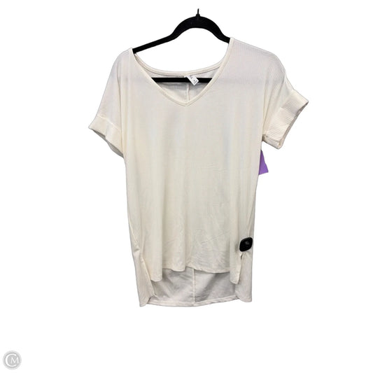 Tunic Short Sleeve By Zenana In White, Size: S