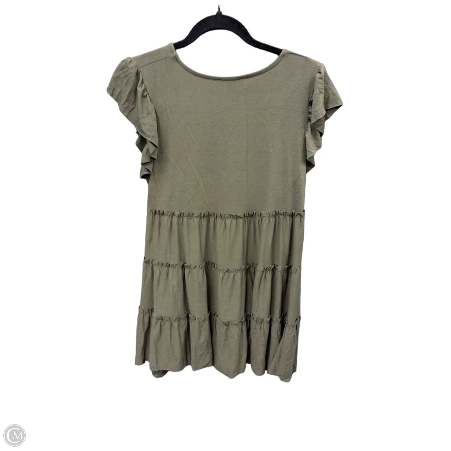 Tunic Short Sleeve By Zenana In Green, Size: S