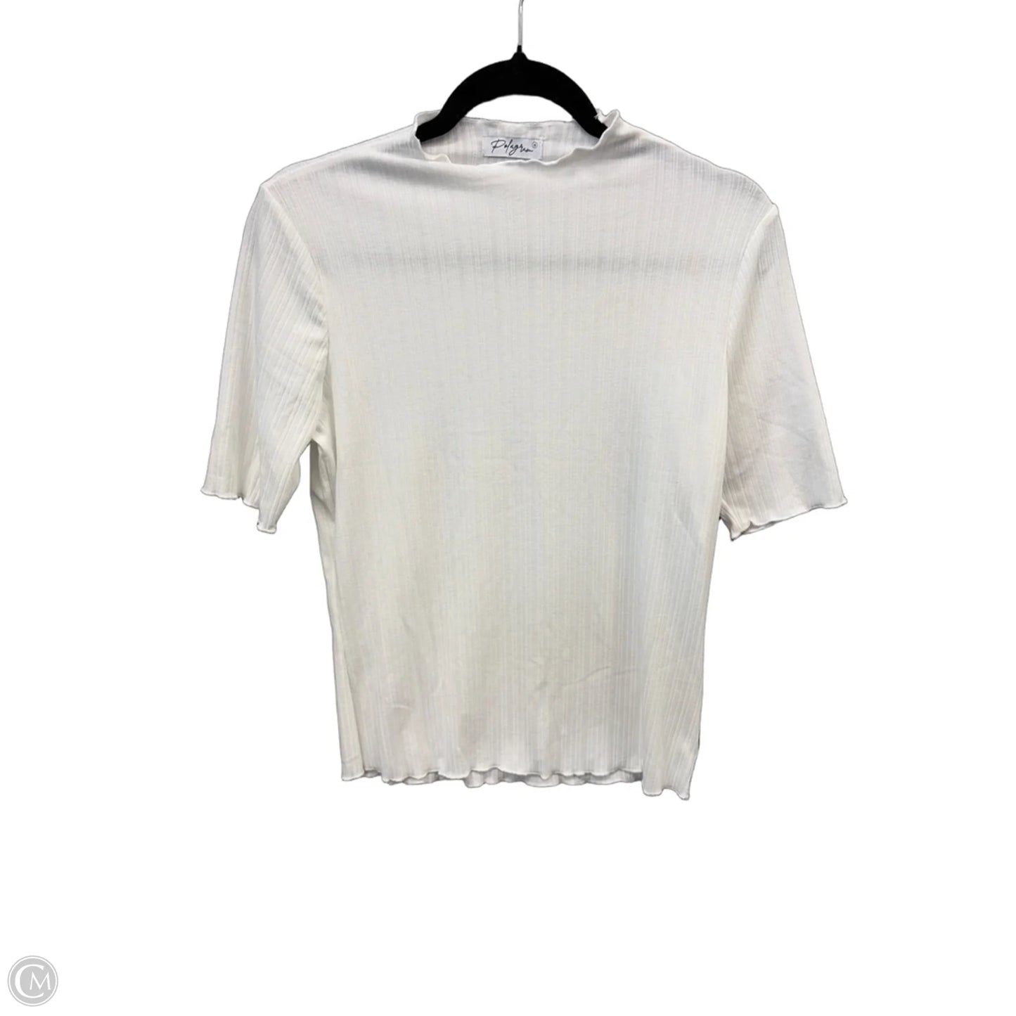 Top Short Sleeve Basic By Polygram In White, Size: M