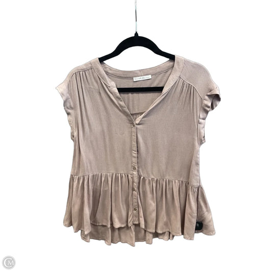 Top Short Sleeve By Be Cool In Brown, Size: S